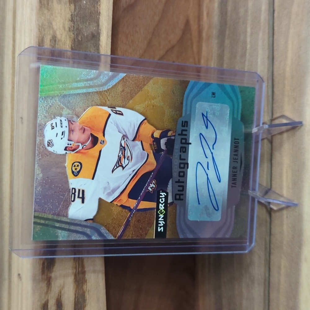 2021-22 Upper Deck Synergy Rookie Autographs Tanner Jeannot Auto AR-TJ Predators